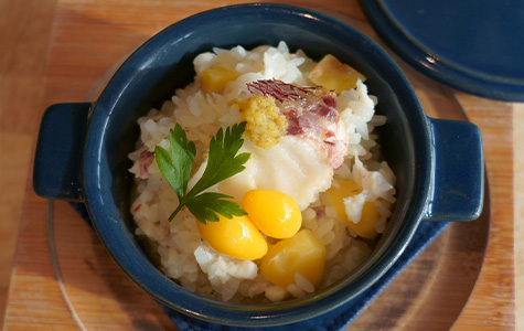 瀬戸内の鯛としらすの柚子胡椒風味のリゾット